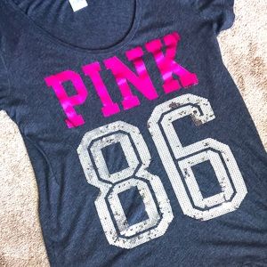 Vintage Vs Pink Victoria’s Secret rare retro Y2K blinged out tee